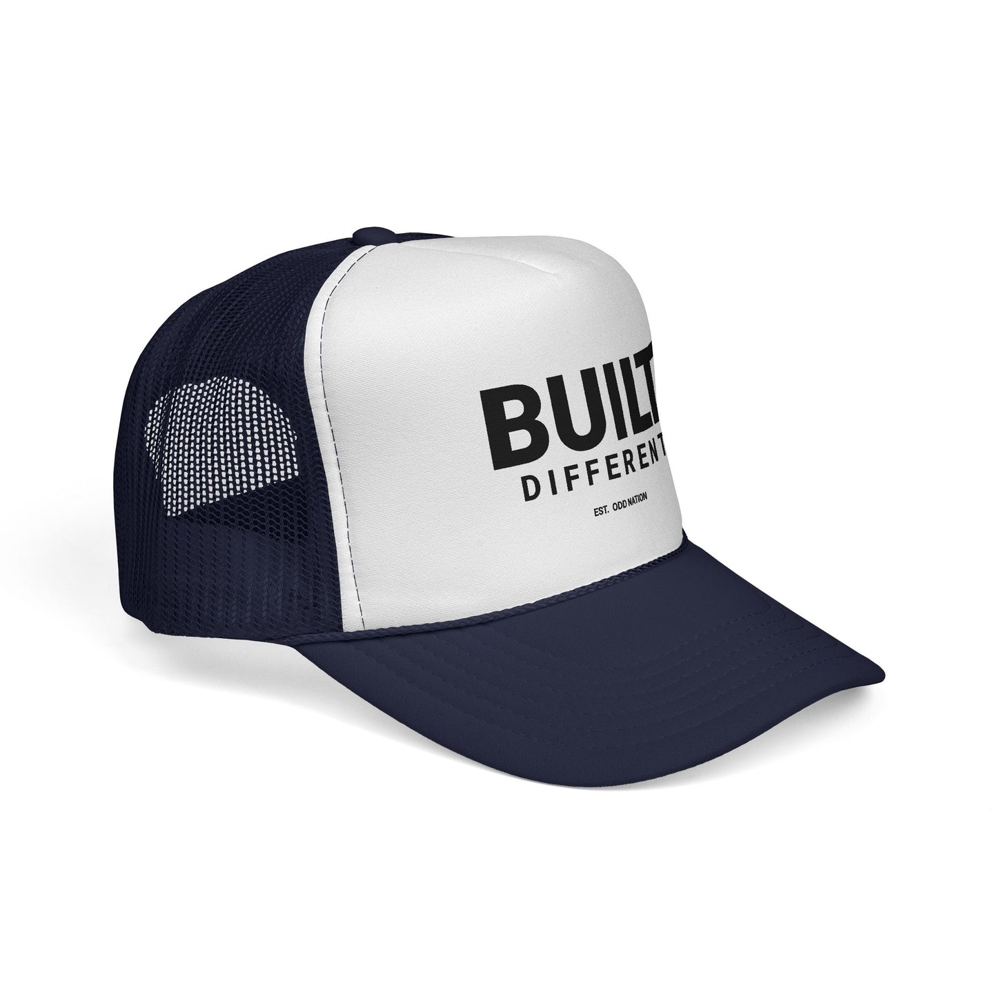 Built Different Retro Script Trucker Hat