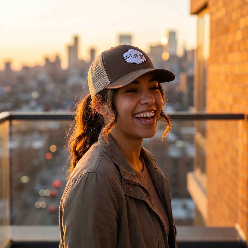 Pi·kyül·yar Hexagon Embroidered Trucker Snapback