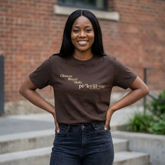Chosen. Royal. Holy. Peculiar. — 1 Peter 2:9 Identity Tee