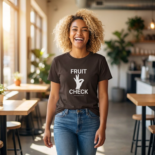 Fruit Check T-Shirt — Galatians 5:22–23