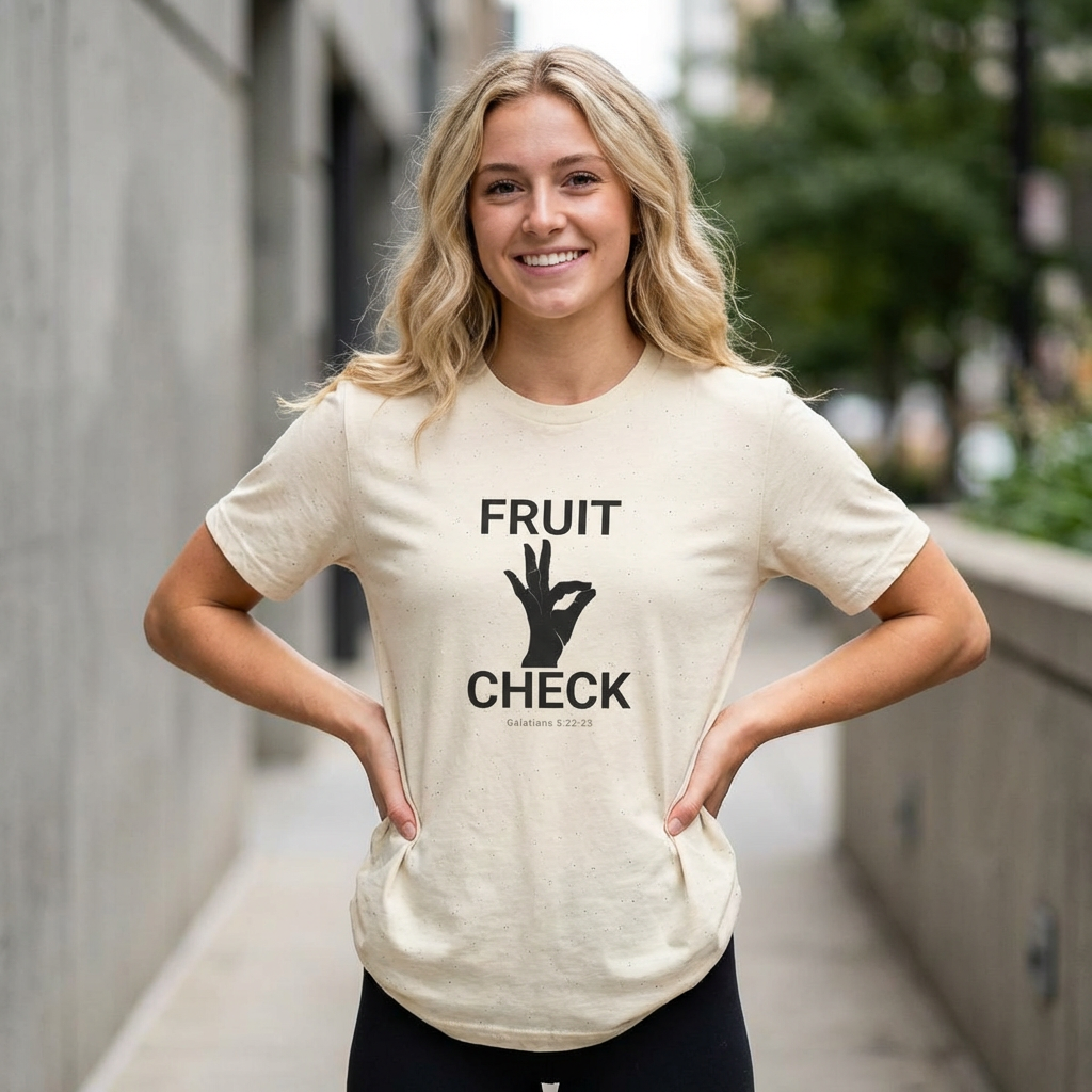 Fruit Check T-Shirt — Galatians 5:22–23