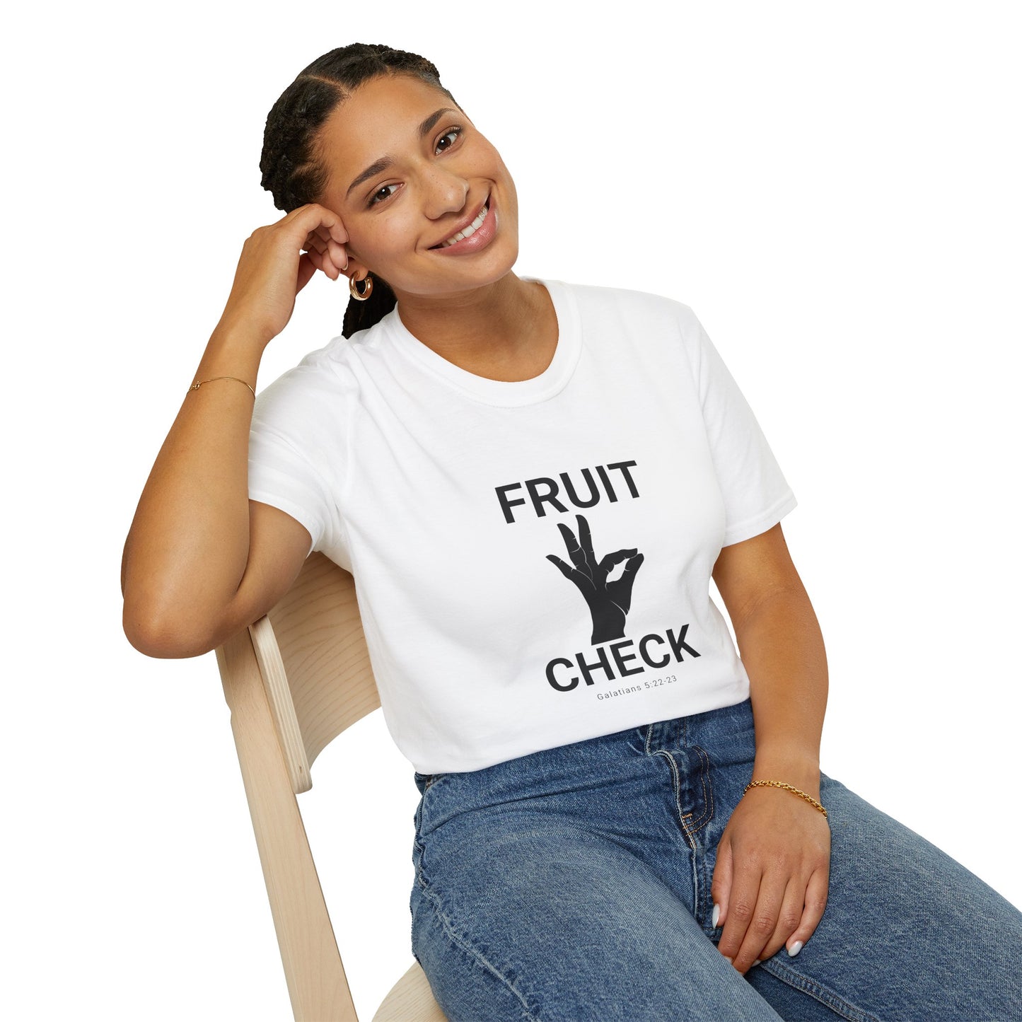 Fruit Check T-Shirt — Galatians 5:22–23