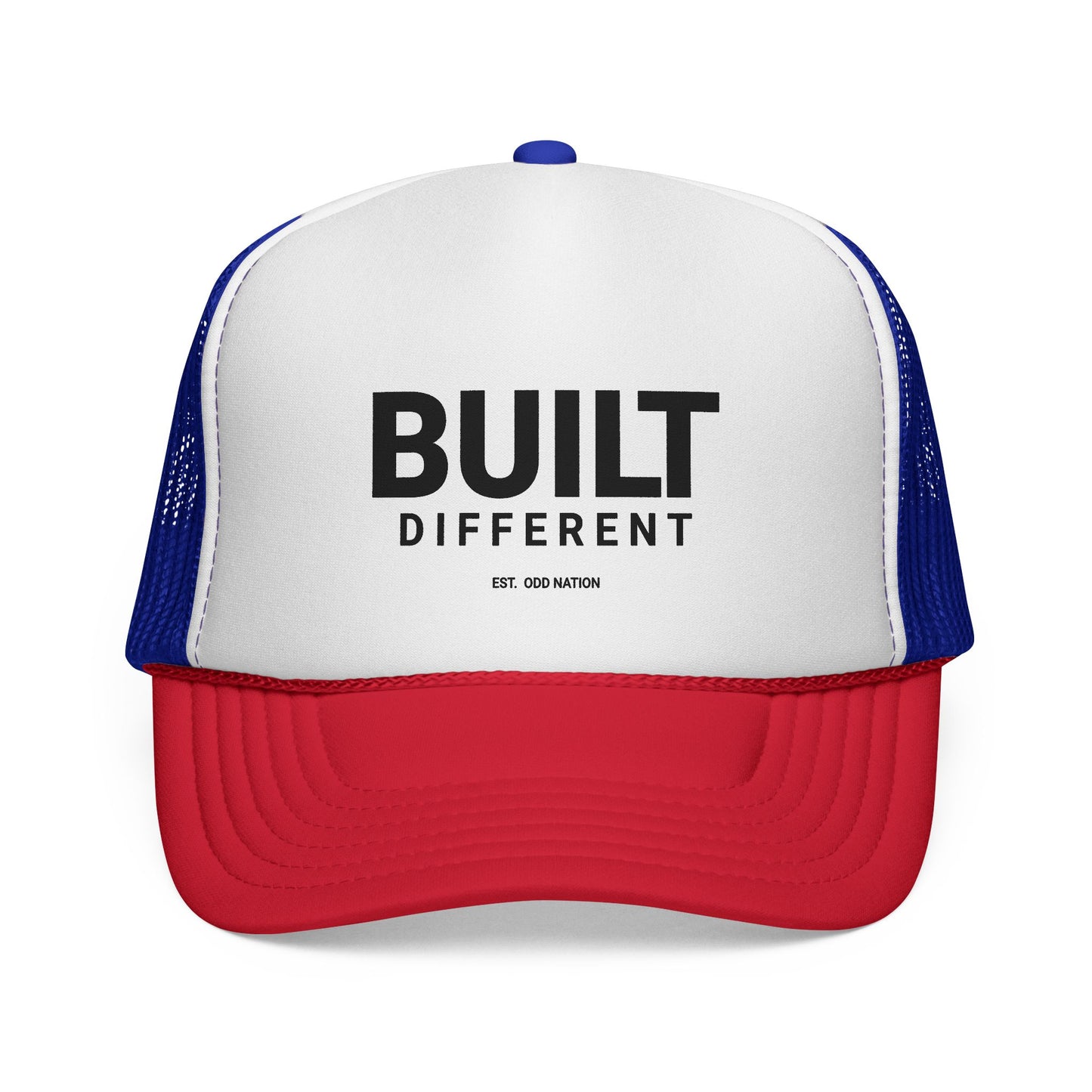 Built Different Retro Script Trucker Hat